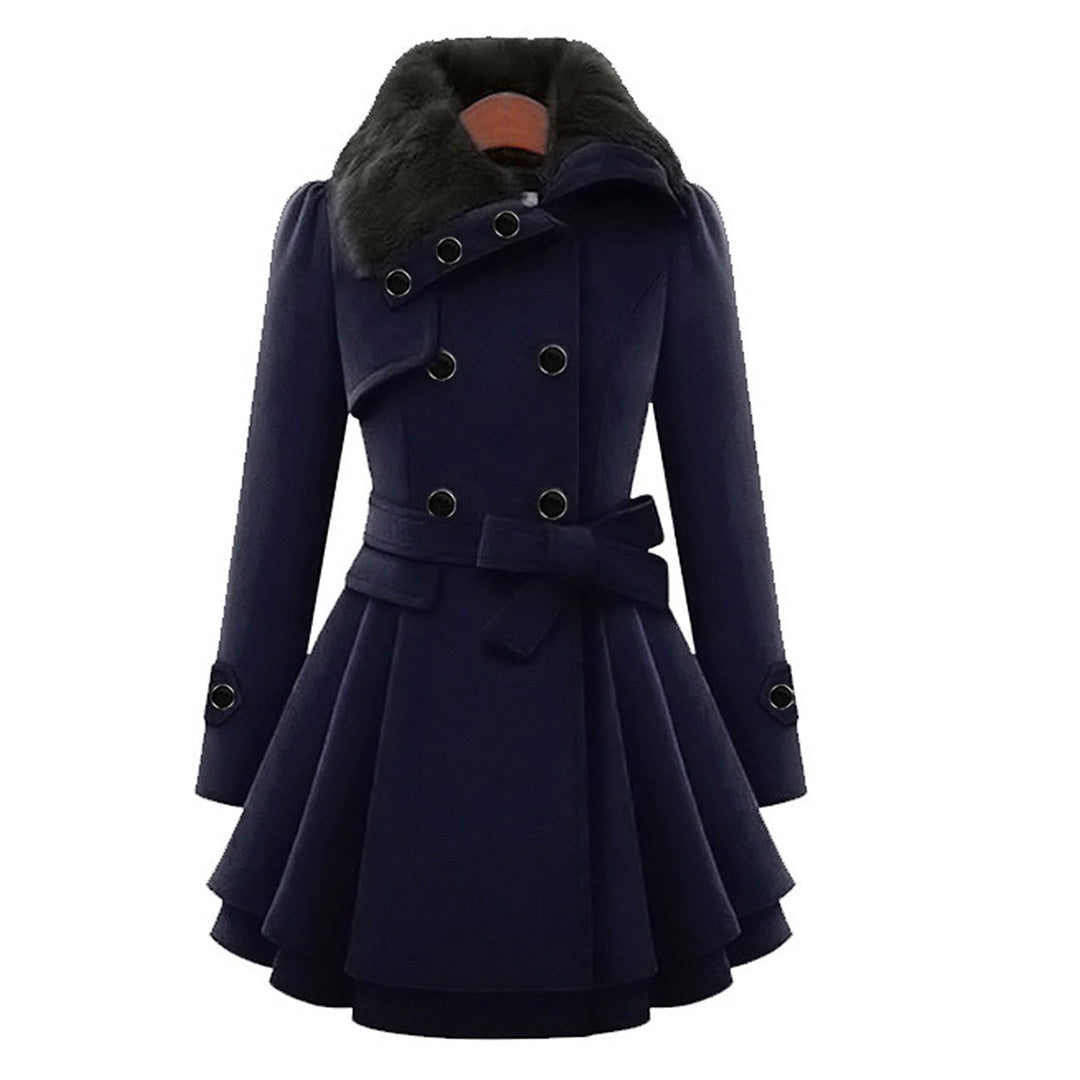 Damen Winterjacke Mit Gürtel & Fellfutter | Warm
