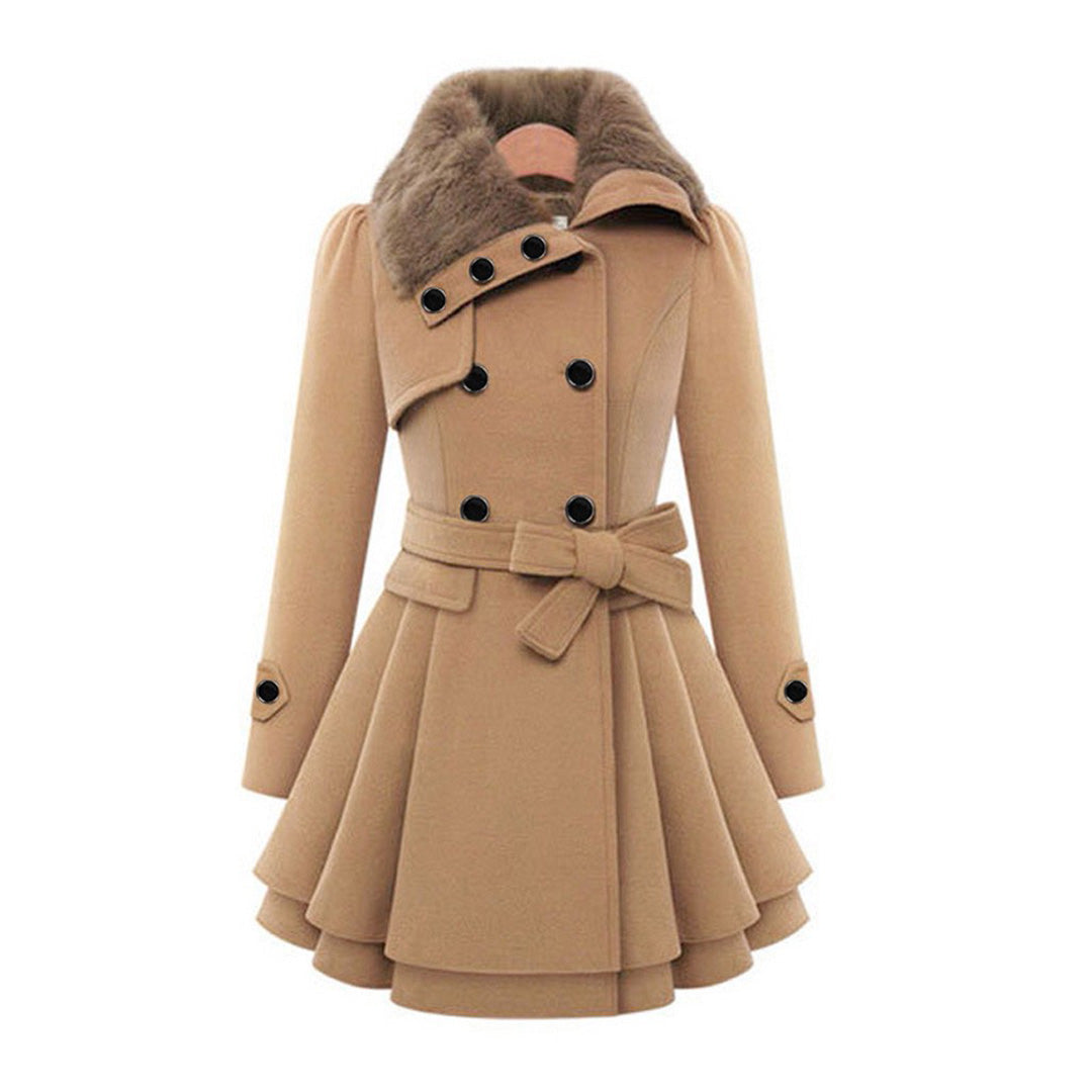 Damen Winterjacke Mit Gürtel & Fellfutter | Warm