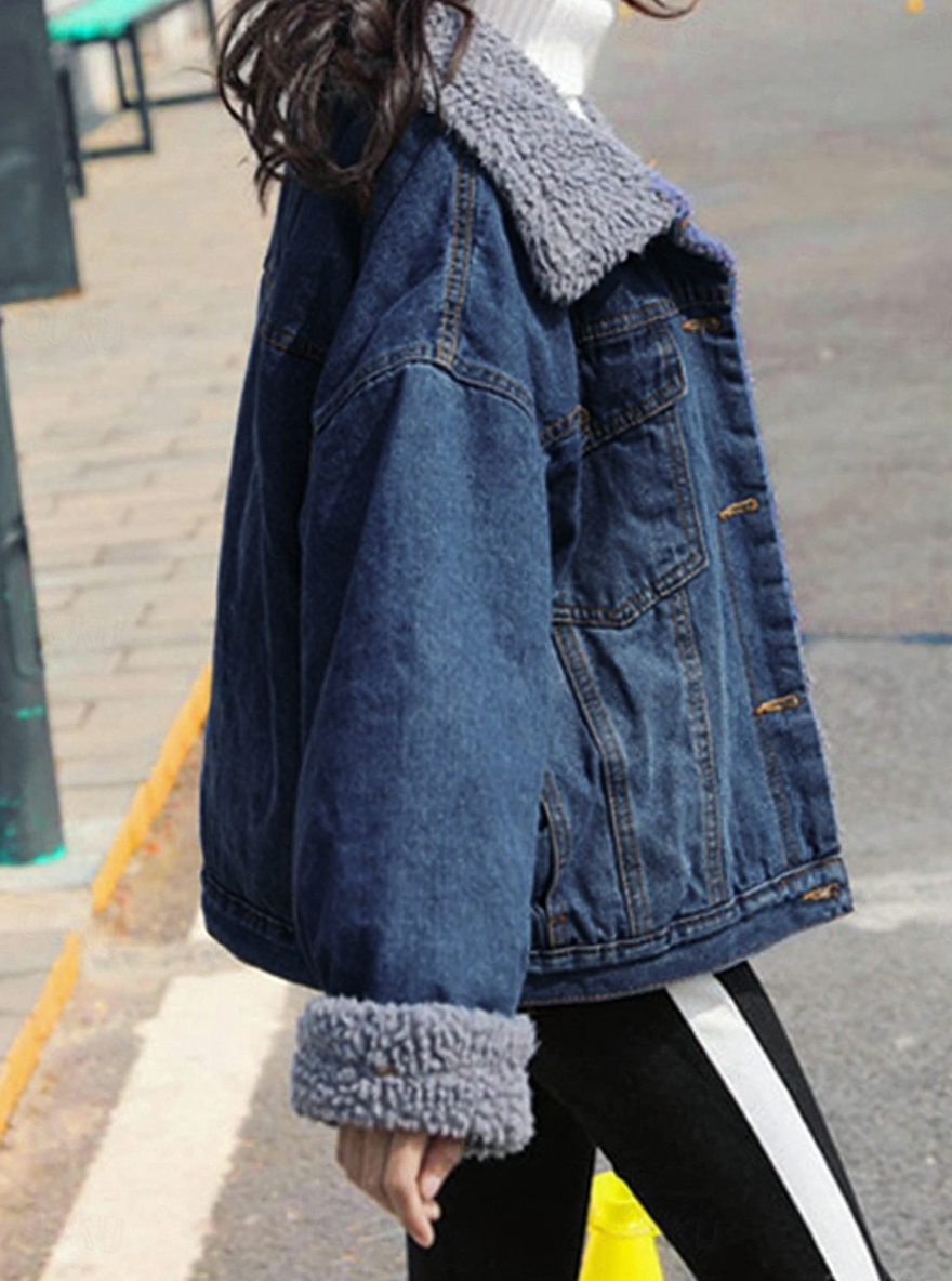 Damen Winterjacke Mit Teddyfutter | Warm