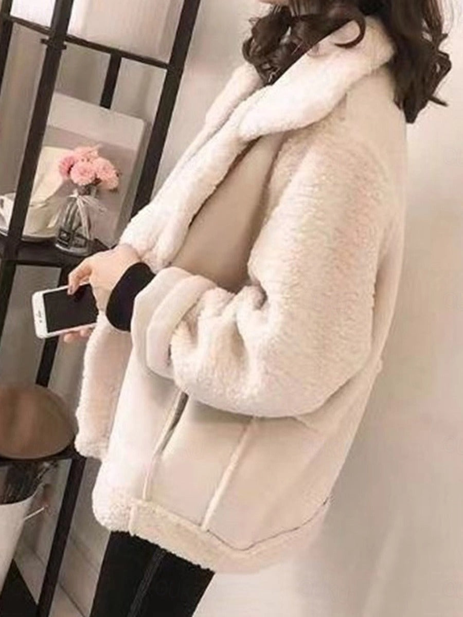 Damen Winterjacke Teddyfell | Warm