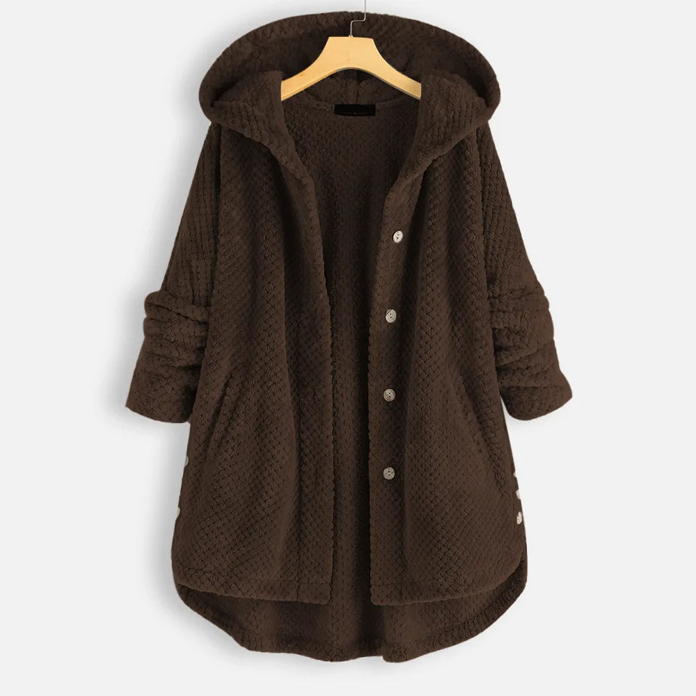 Damen Wintermantel Mit Kapuze Und Taschen | Warm