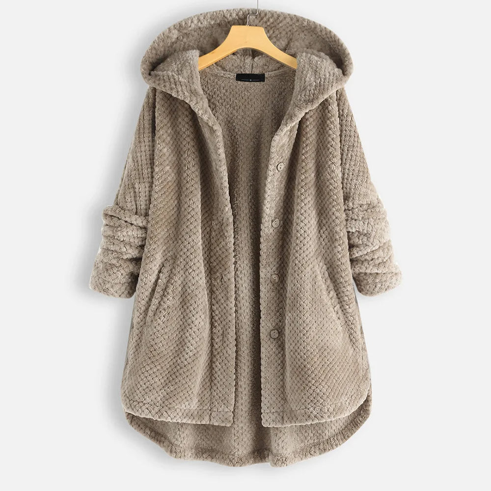 Damen Wintermantel Mit Kapuze Und Taschen | Warm