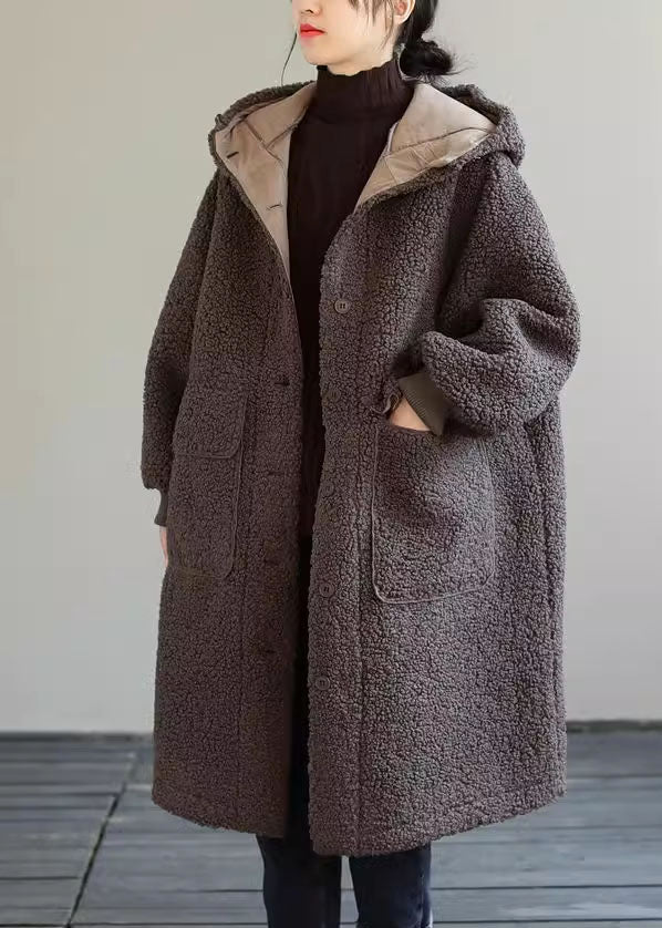 Damen Wintermantel Mit Taschen Und Kapuze | Lang