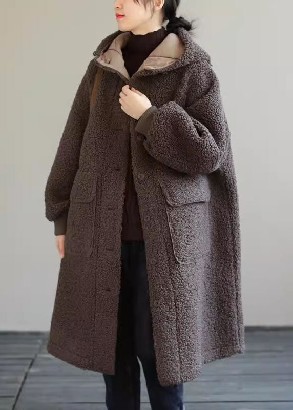 Damen Wintermantel Mit Taschen Und Kapuze | Lang
