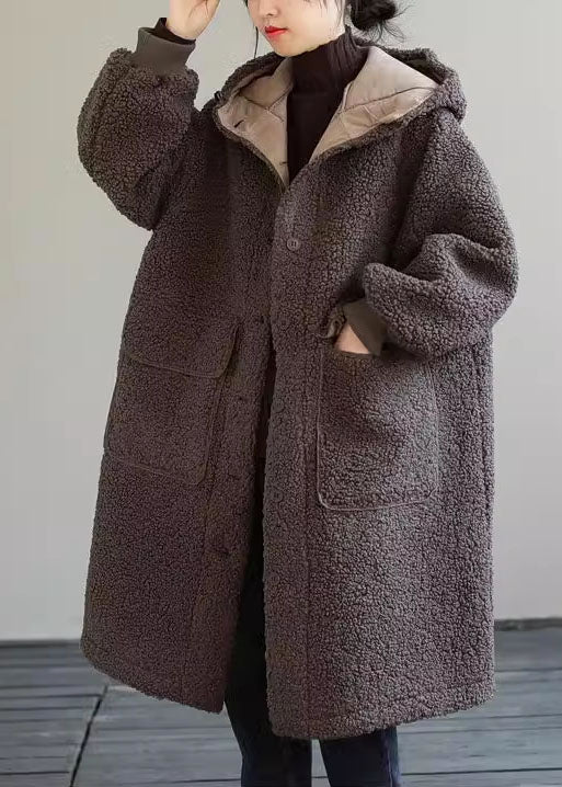 Damen Wintermantel Mit Taschen Und Kapuze | Lang