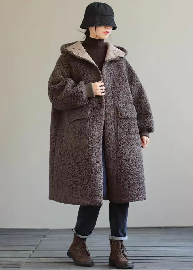 Damen Wintermantel Mit Taschen Und Kapuze | Lang