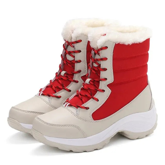 Damen Winterschuhe Gefüttert Mit Schnürung