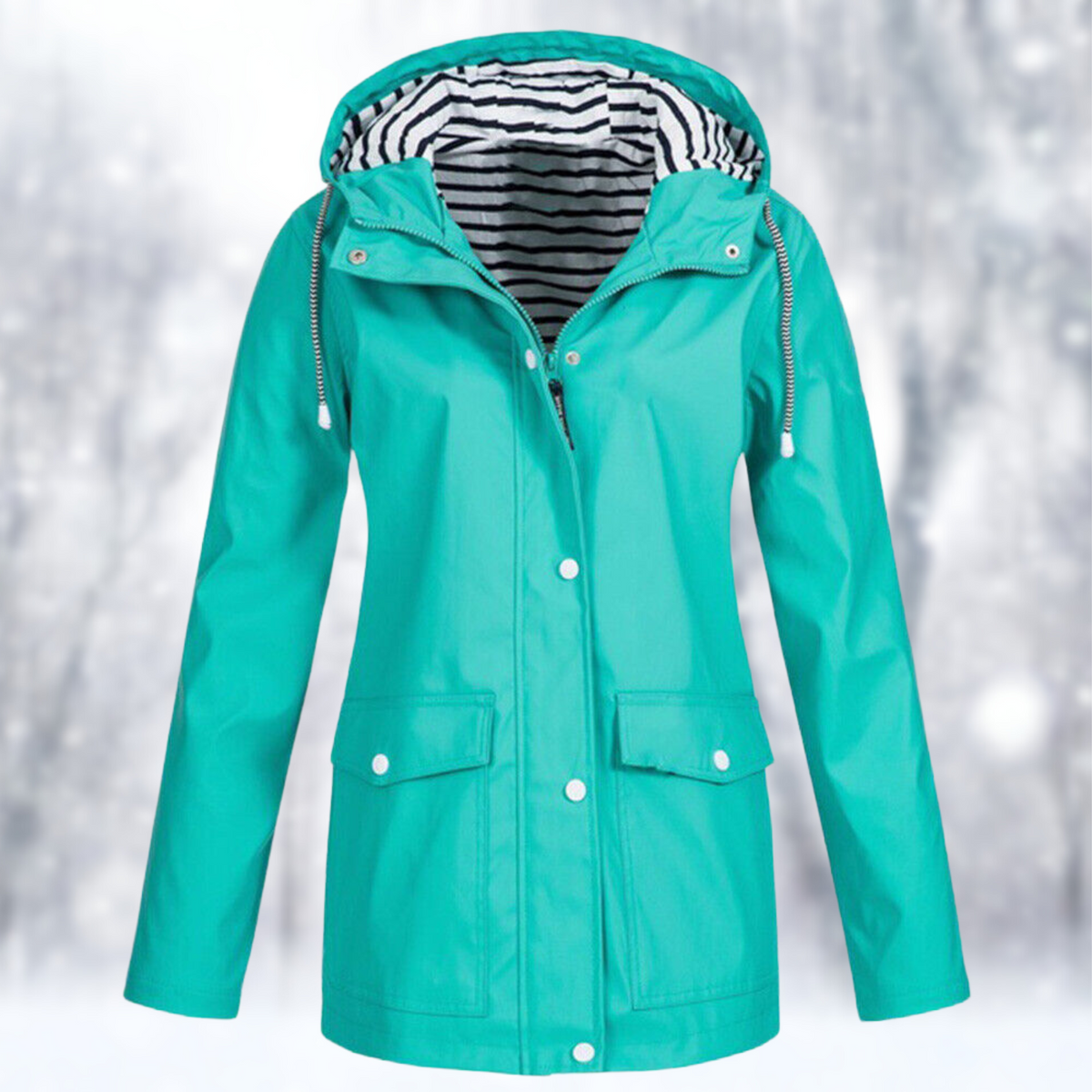 Damen Leichte Regenjacke | Kapuze