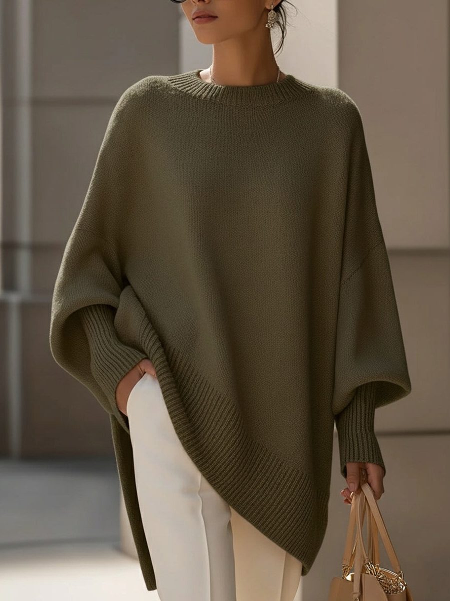 Damen Oversize Pullover | Lang