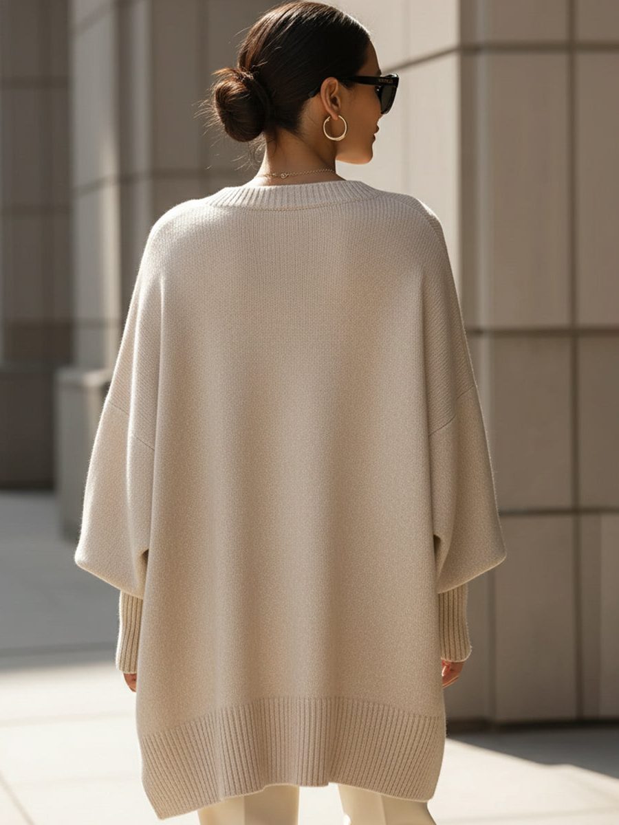 Damen Oversize Pullover | Lang