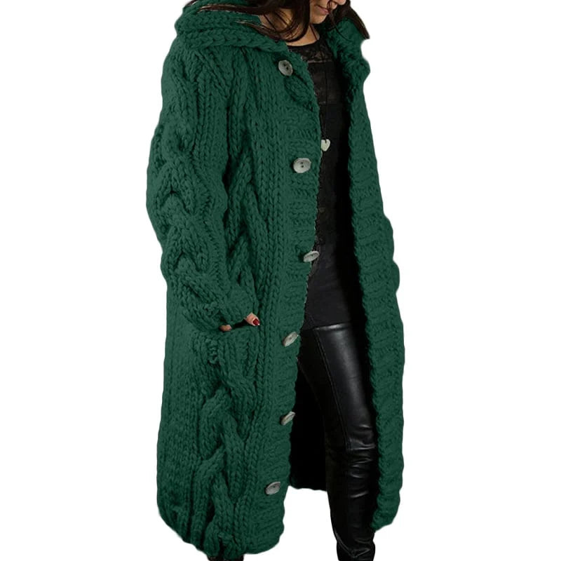 Damen Warme Strickjacke | Lang
