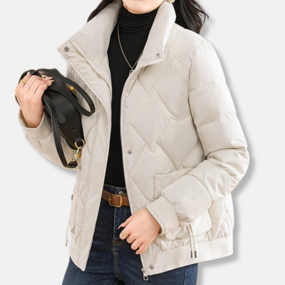 Daunenjacke Damen Mit Steppmuster Und Taschen | Winter