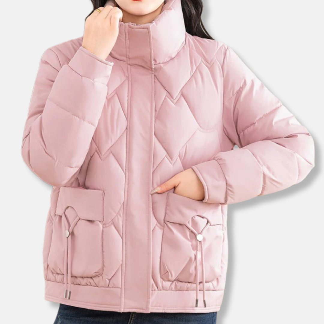 Daunenjacke Damen Mit Steppmuster Und Taschen | Winter