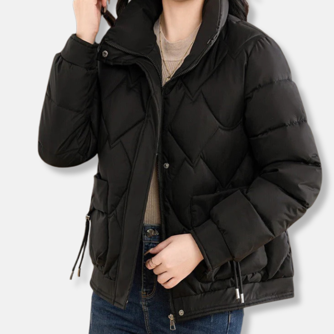 Daunenjacke Damen Mit Steppmuster Und Taschen | Winter