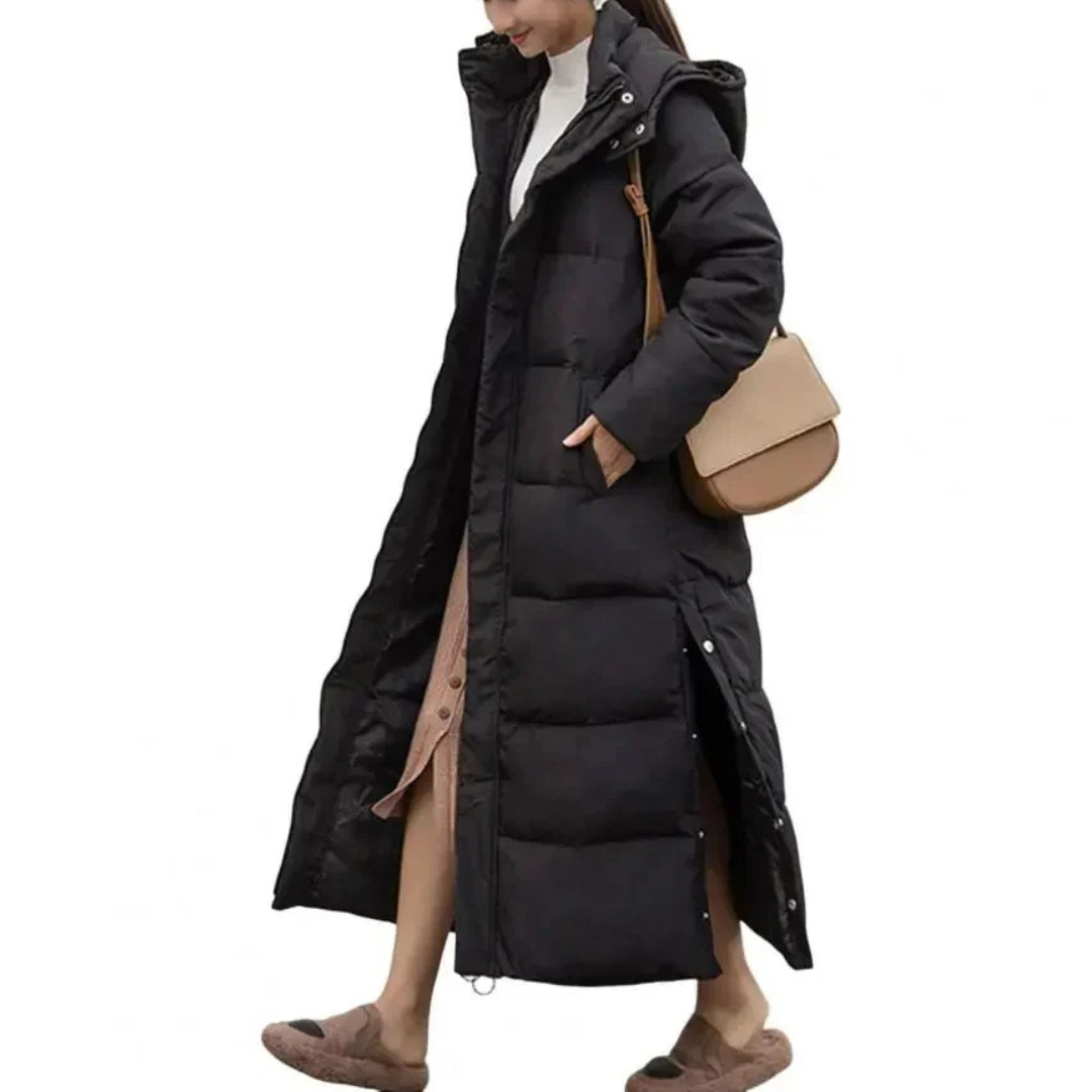 Daunenmantel Damen Extra Lang Mit Kapuze | Stepp