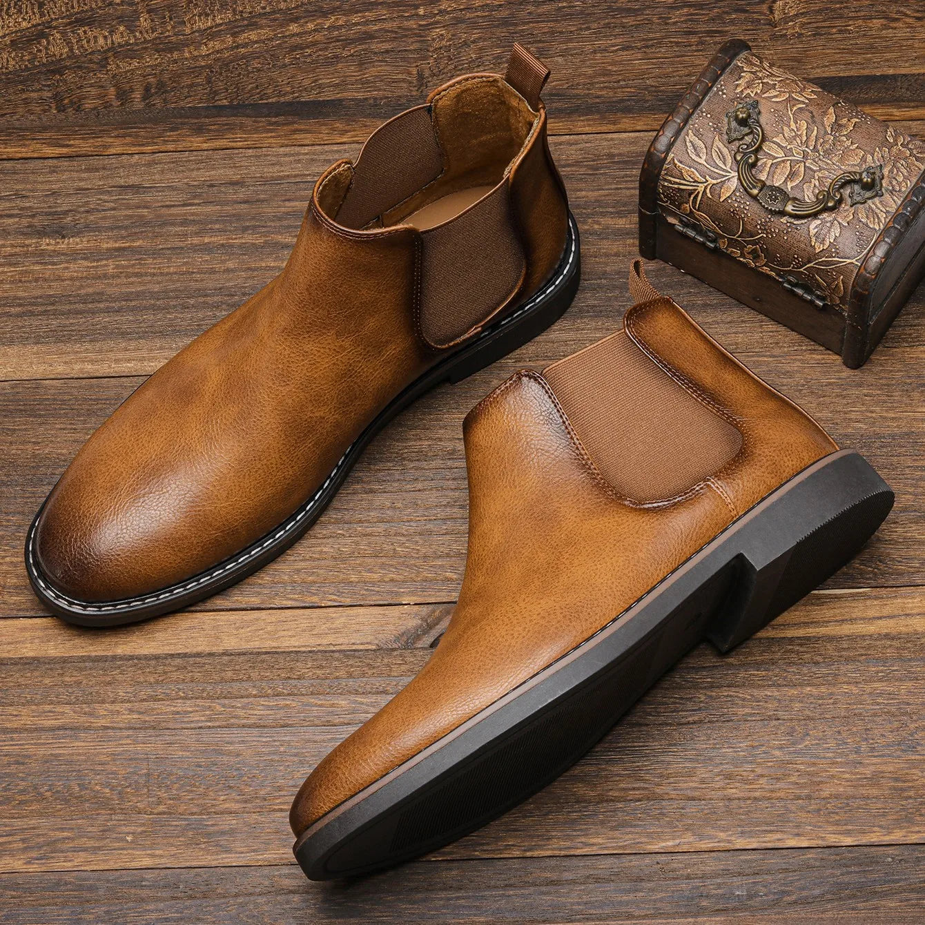 David - Herren Chelsea Boots mit Bequemer Laufsohle, Klassisches Design, Zeitlos Elegant