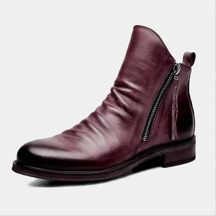 Dwight - Herren Stiefeletten mit Reißverschluss, Vintage-Look, Robuste Sohle
