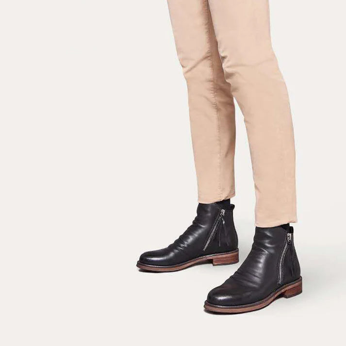 Dwight - Herren Stiefeletten mit Reißverschluss, Vintage-Look, Robuste Sohle