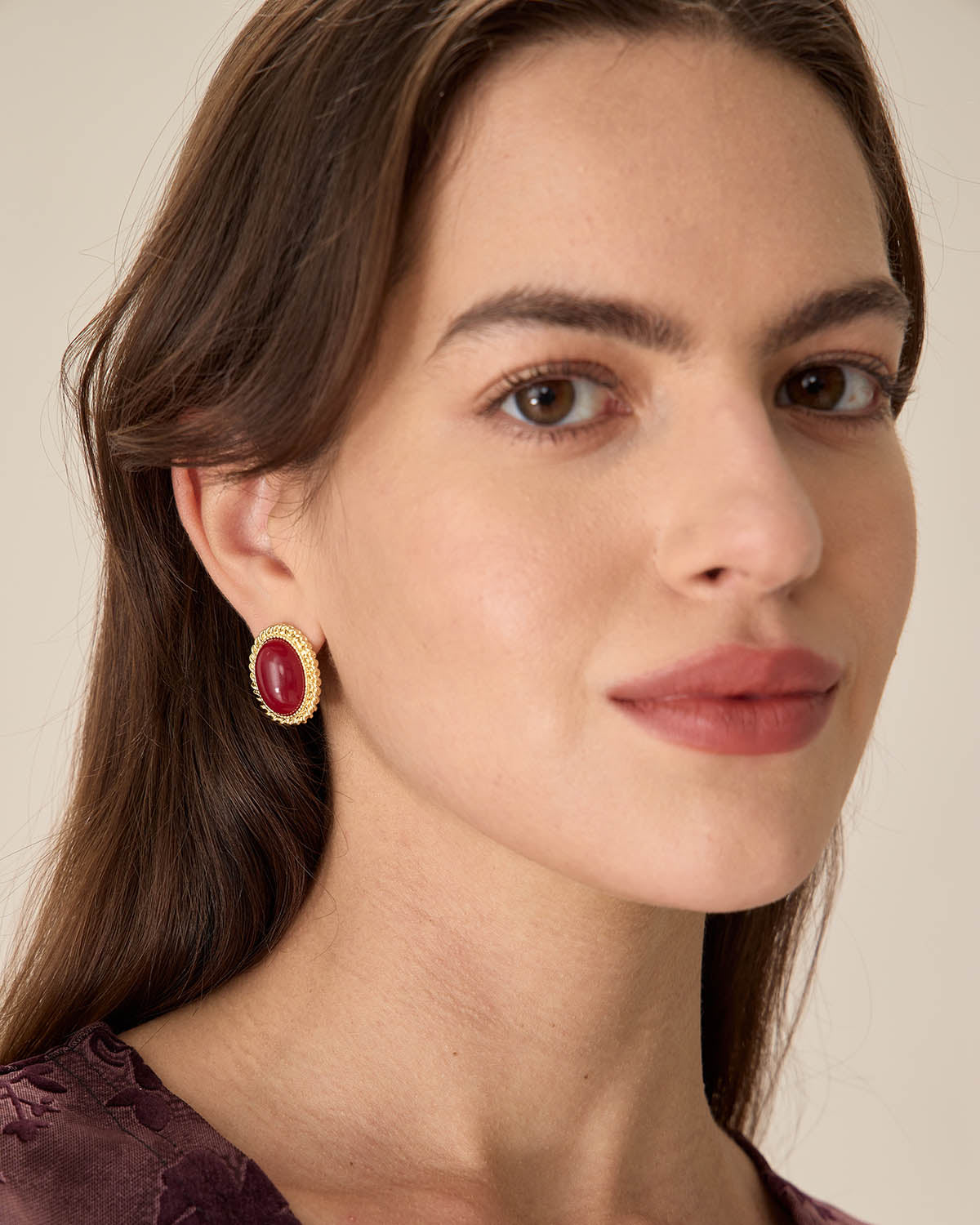 Elegante Damen Oval-Ohrringe | Retro-Design