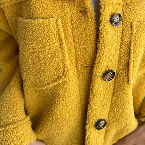 Fleecejacke Damen Mit Knöpfen & Brusttaschen | Teddy