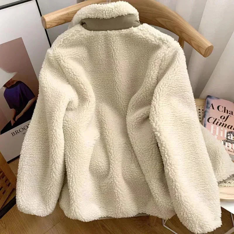 Fleecejacke Damen Mit Reißverschluss & Stehkragen | Teddy