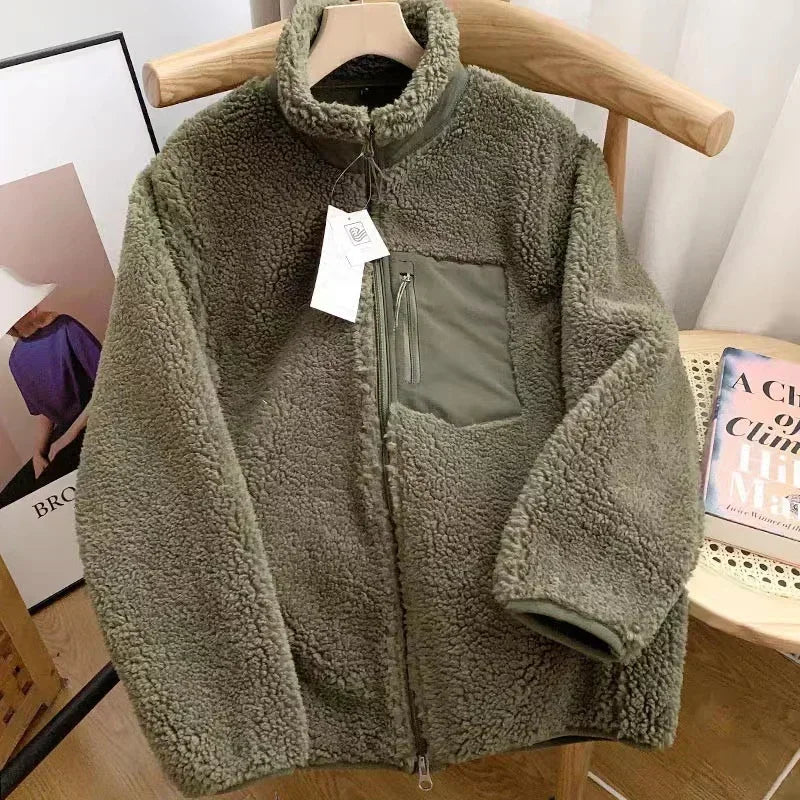 Fleecejacke Damen Mit Reißverschluss & Stehkragen | Teddy