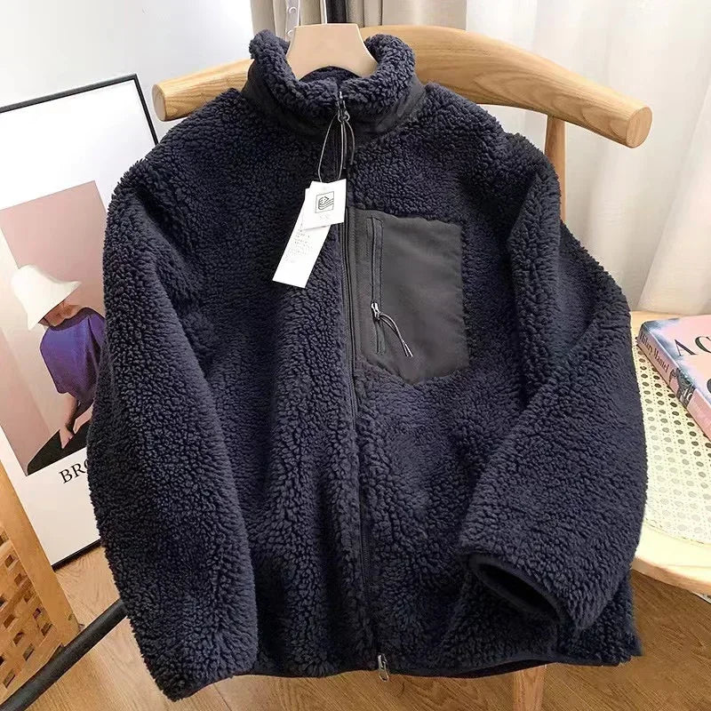 Fleecejacke Damen Mit Reißverschluss & Stehkragen | Teddy