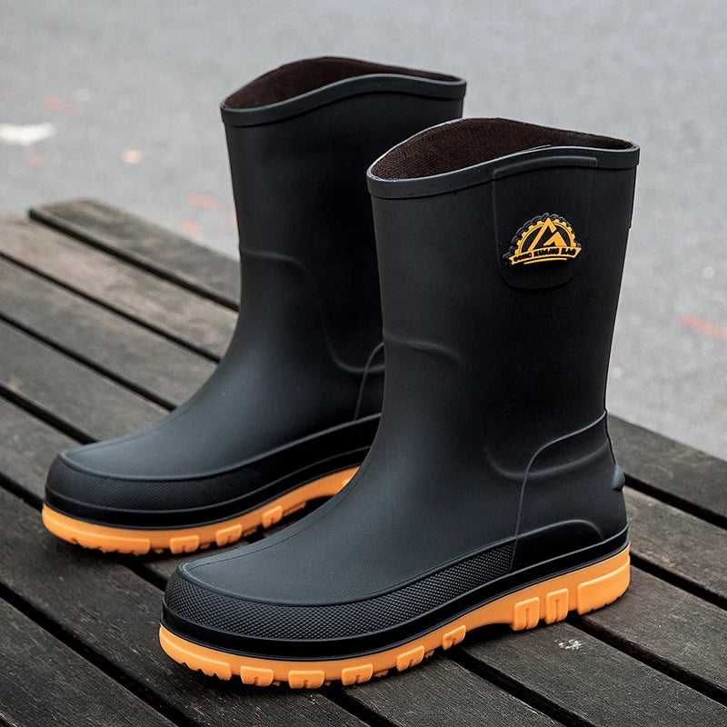 Gefütterte Gummistiefel Herren Mit Rutschfester Sohle | Outdoor