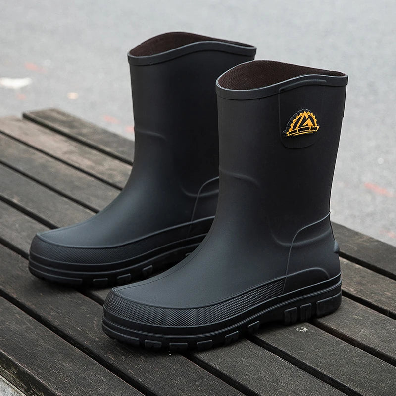 Gefütterte Gummistiefel Herren Mit Rutschfester Sohle | Outdoor