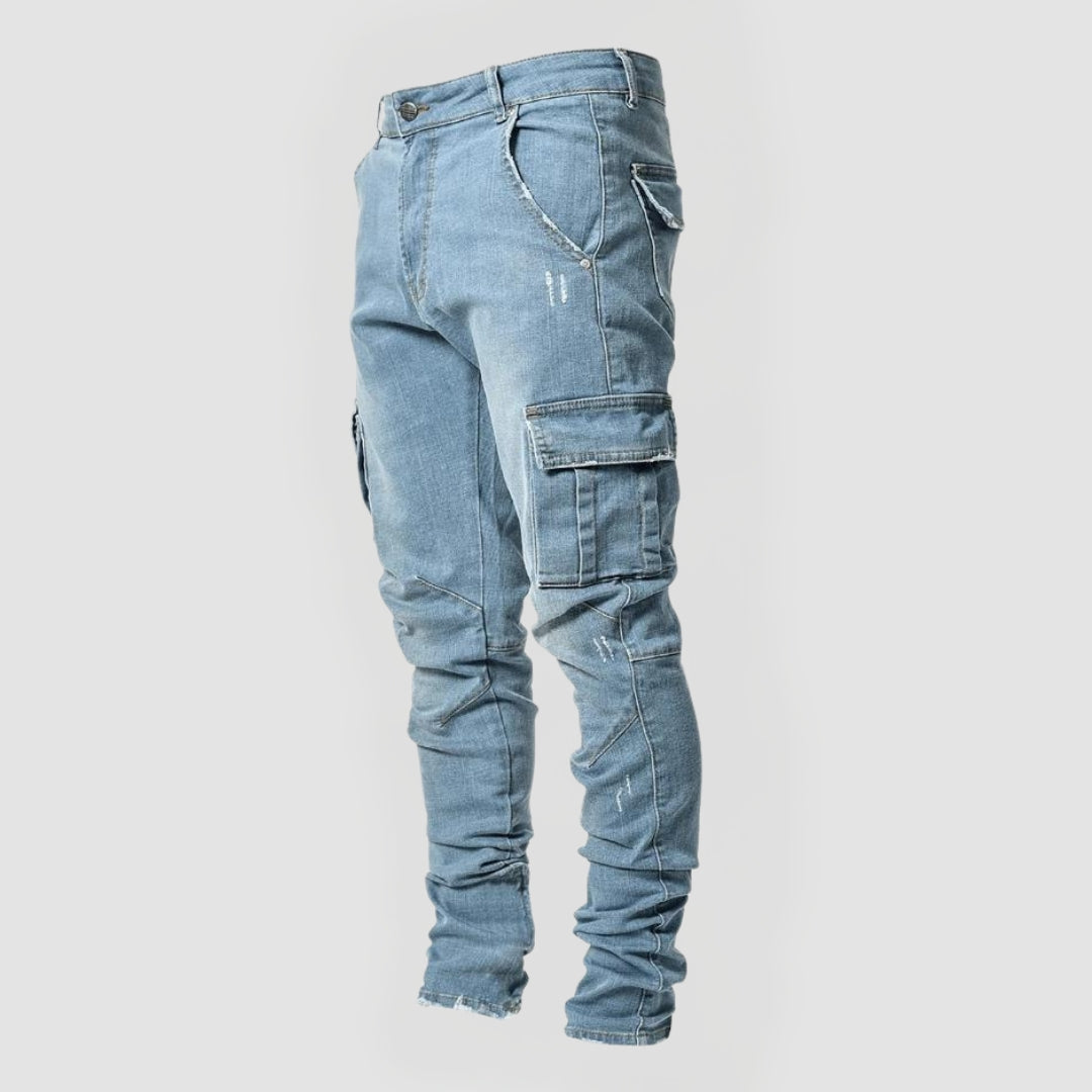 Herren Cargo Jeans Slim Fit | Lang