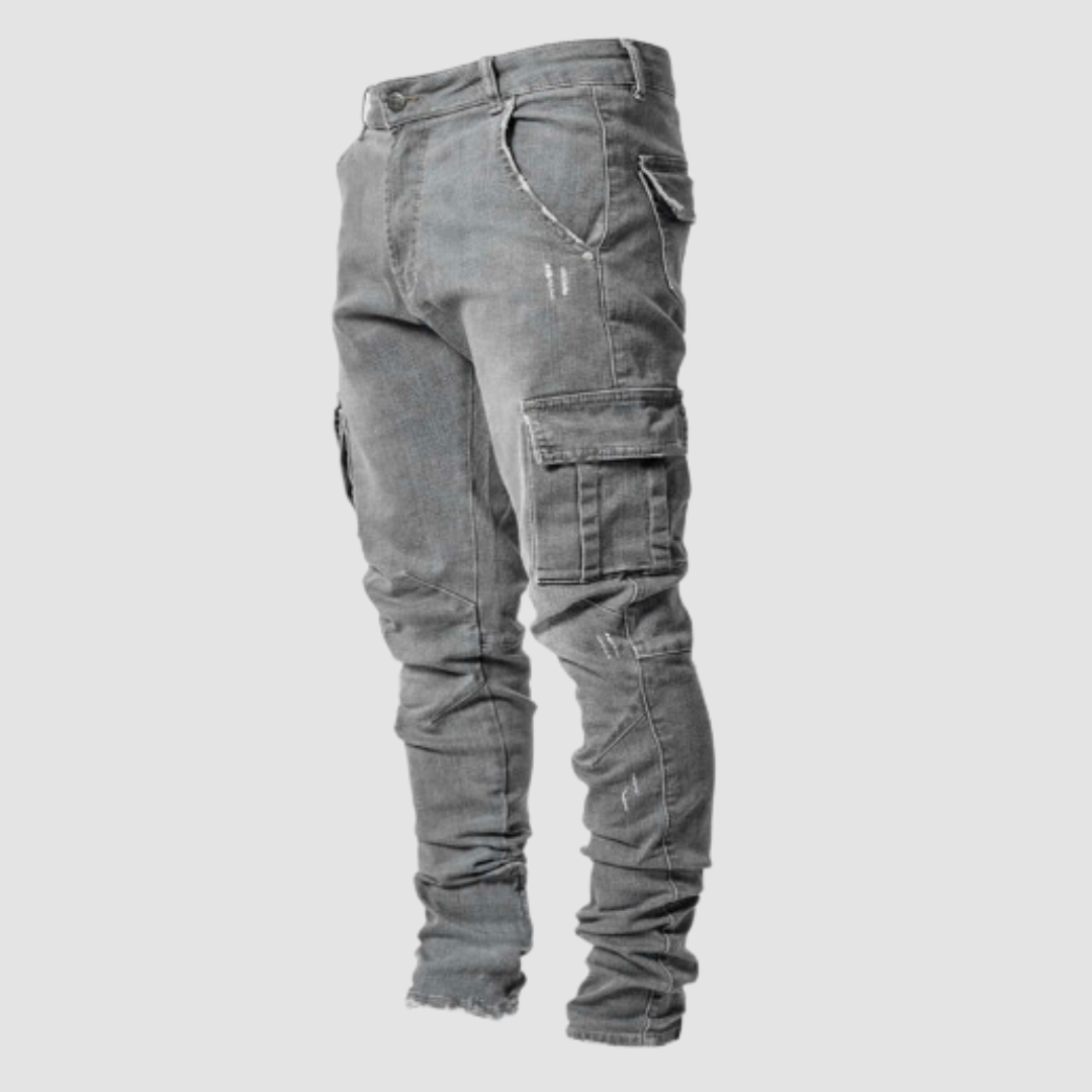 Herren Cargo Jeans Slim Fit | Lang