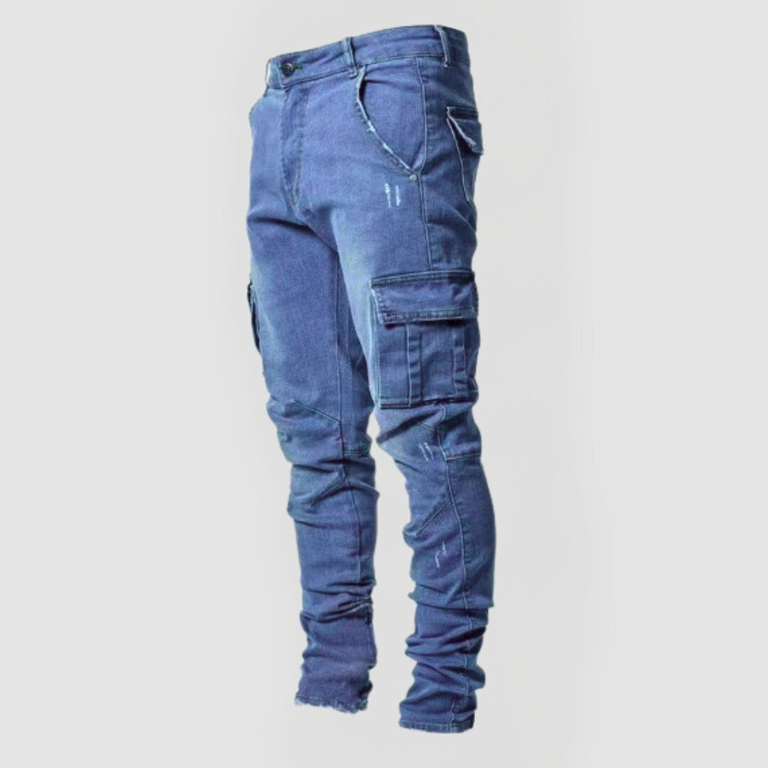 Herren Cargo Jeans Slim Fit | Lang