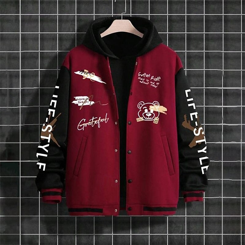 Herren College Jacke Mit Kapuze | Winter