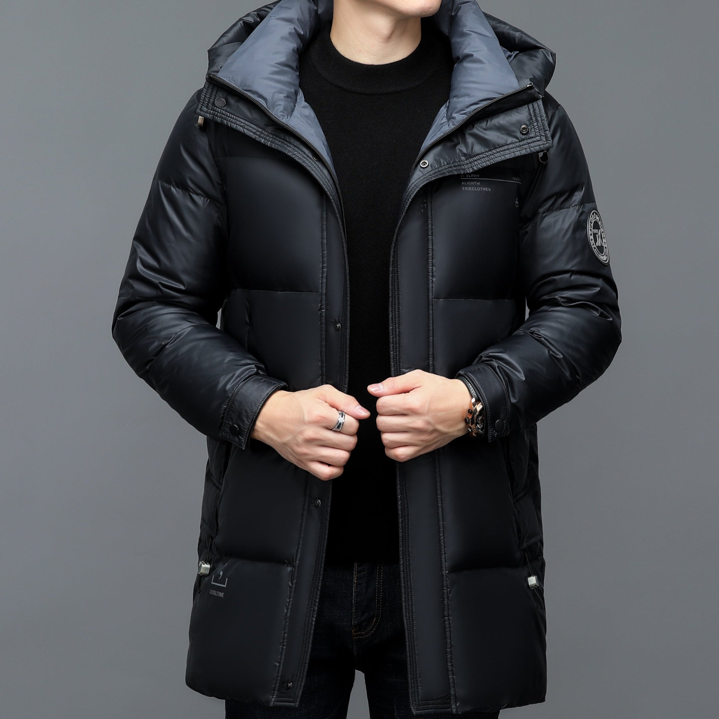 Herren Parka Mit Kapuze Und Reißverschluss | Winter