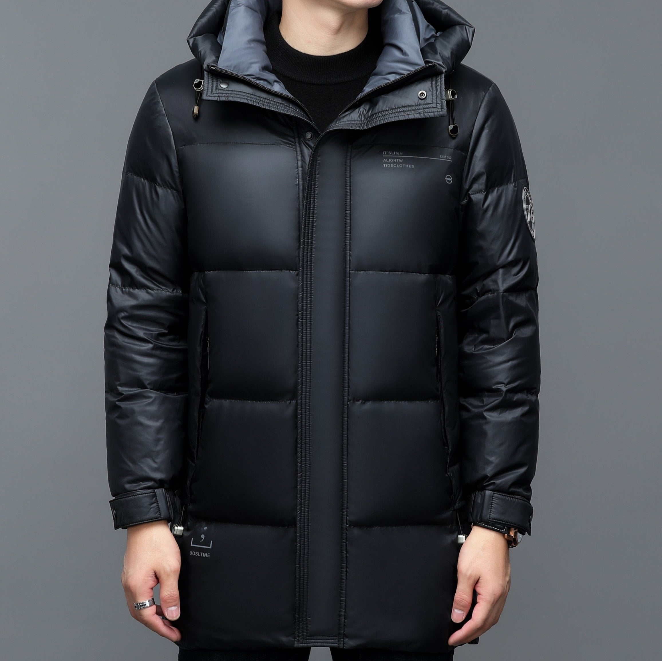 Herren Parka Mit Kapuze Und Reißverschluss | Winter