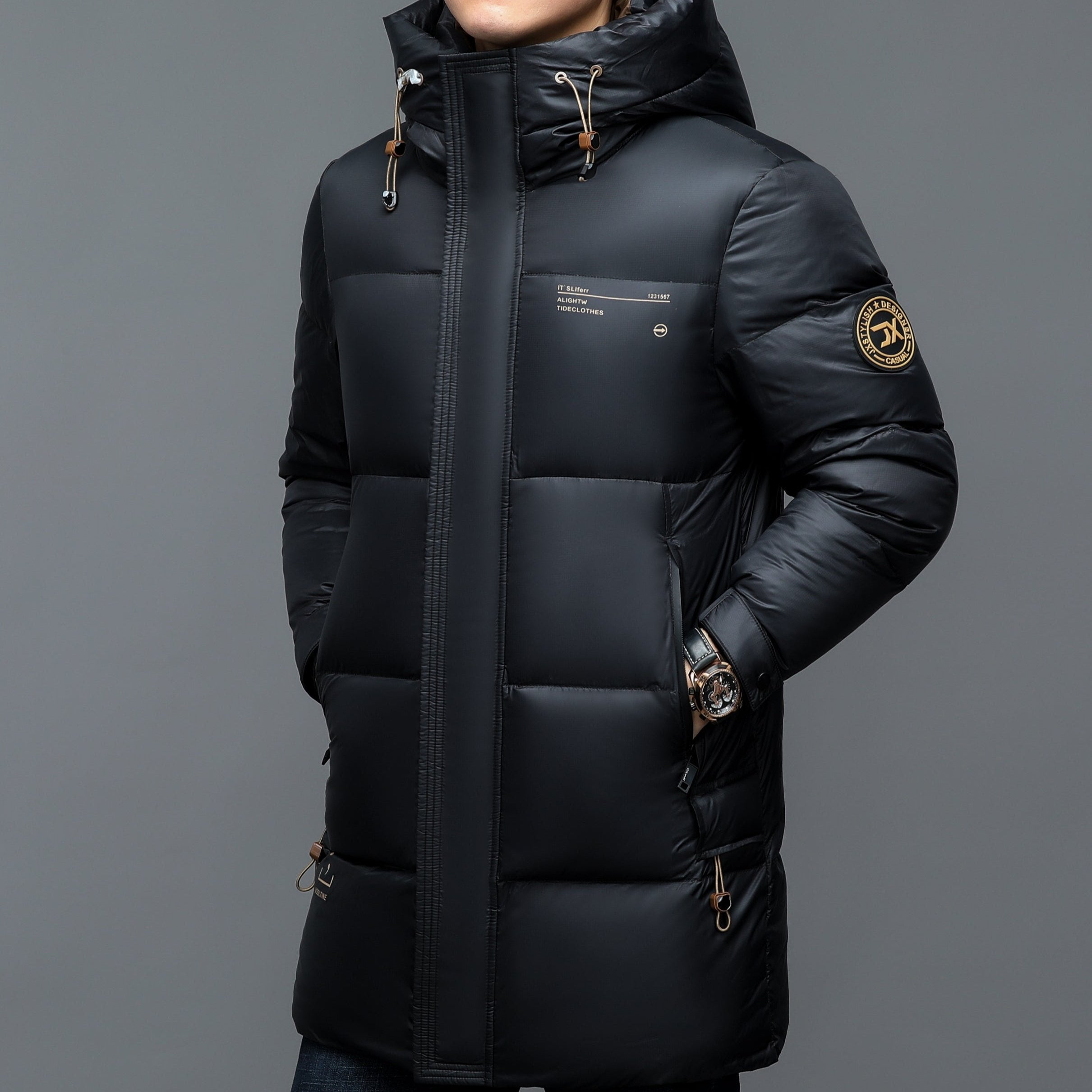 Herren Parka Mit Kapuze Und Reißverschluss | Winter
