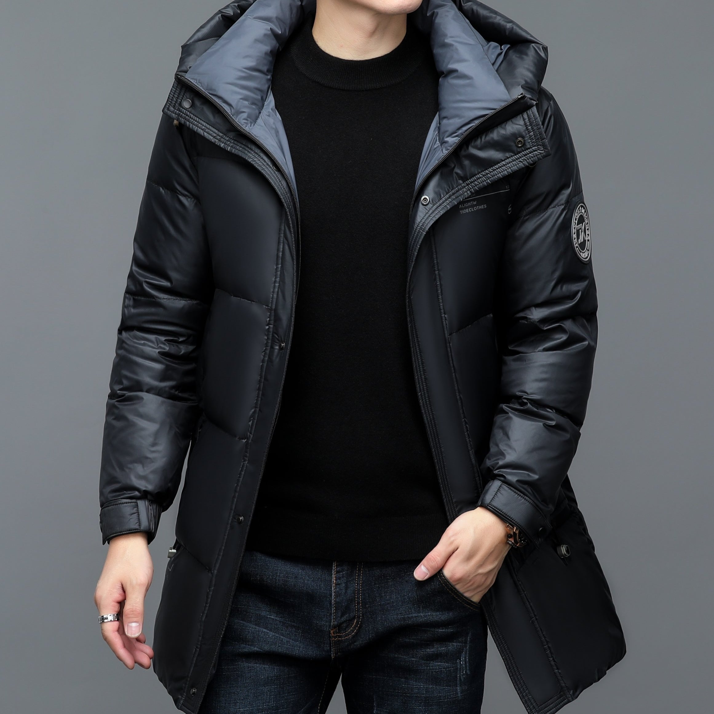 Herren Parka Mit Kapuze Und Reißverschluss | Winter