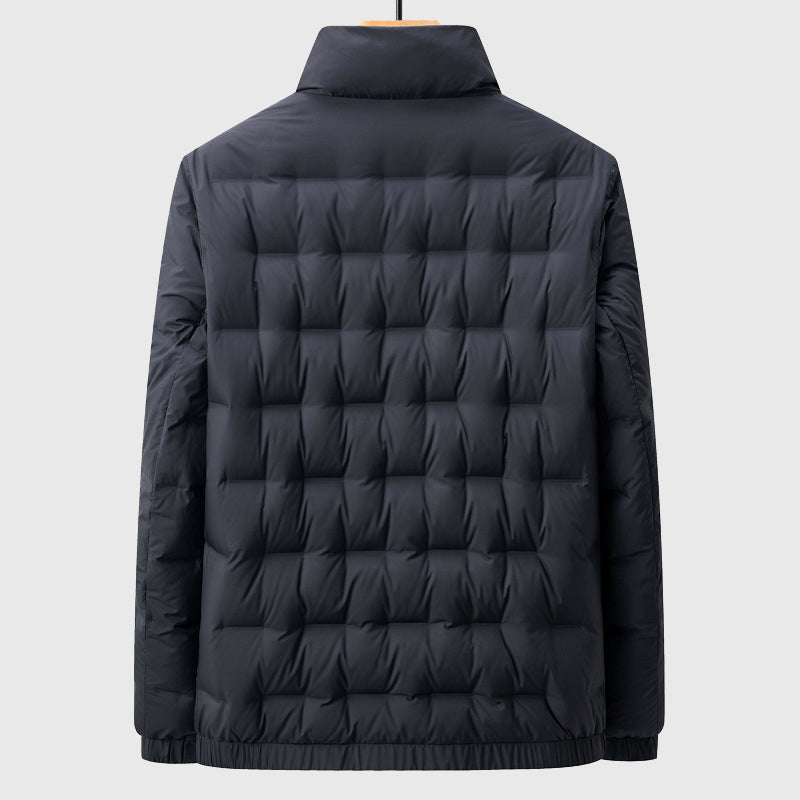 Herren Pufferjacke Mit Reißverschluss Und Stehkragen | Winter