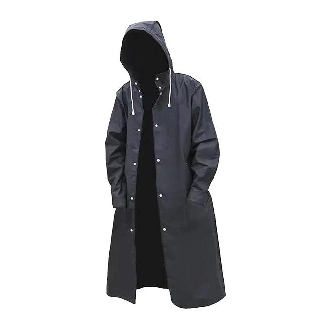 Herren Regenjacke Lang | Kapuze