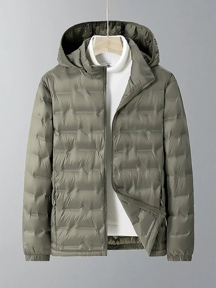 Herren Steppjacke Ultraleicht Mit Kapuze | Warm