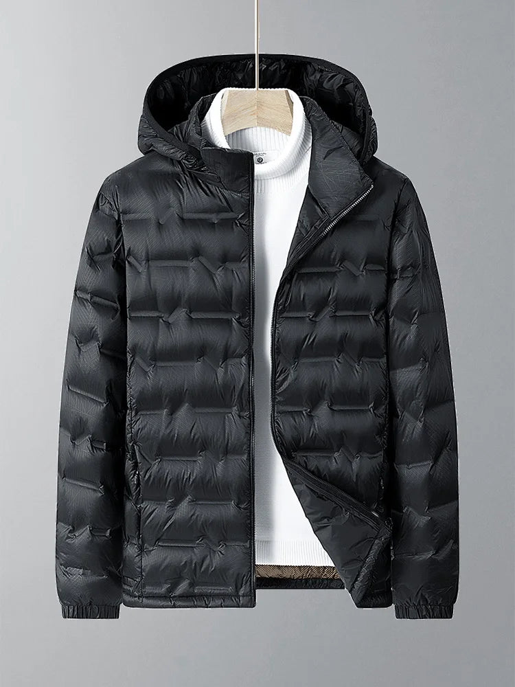 Herren Steppjacke Ultraleicht Mit Kapuze | Warm