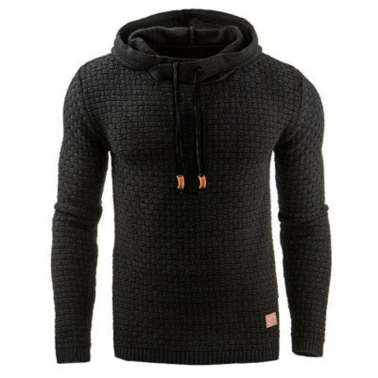 Herren Strick Hoodie Mit Strukturmuster | Schmaler Schnitt
