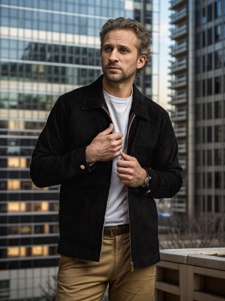 Herren Übergangsjacke Mit Reißverschluss | Leicht