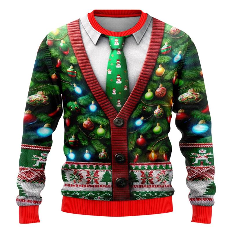 Herren Ugly Christmas Pullover Lustig Bedruckt | Weihnachts Sweater
