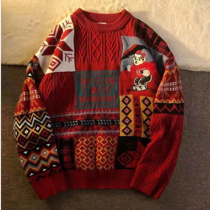 Herren Weihnachtspullover Mit Norweger Muster | Festlich