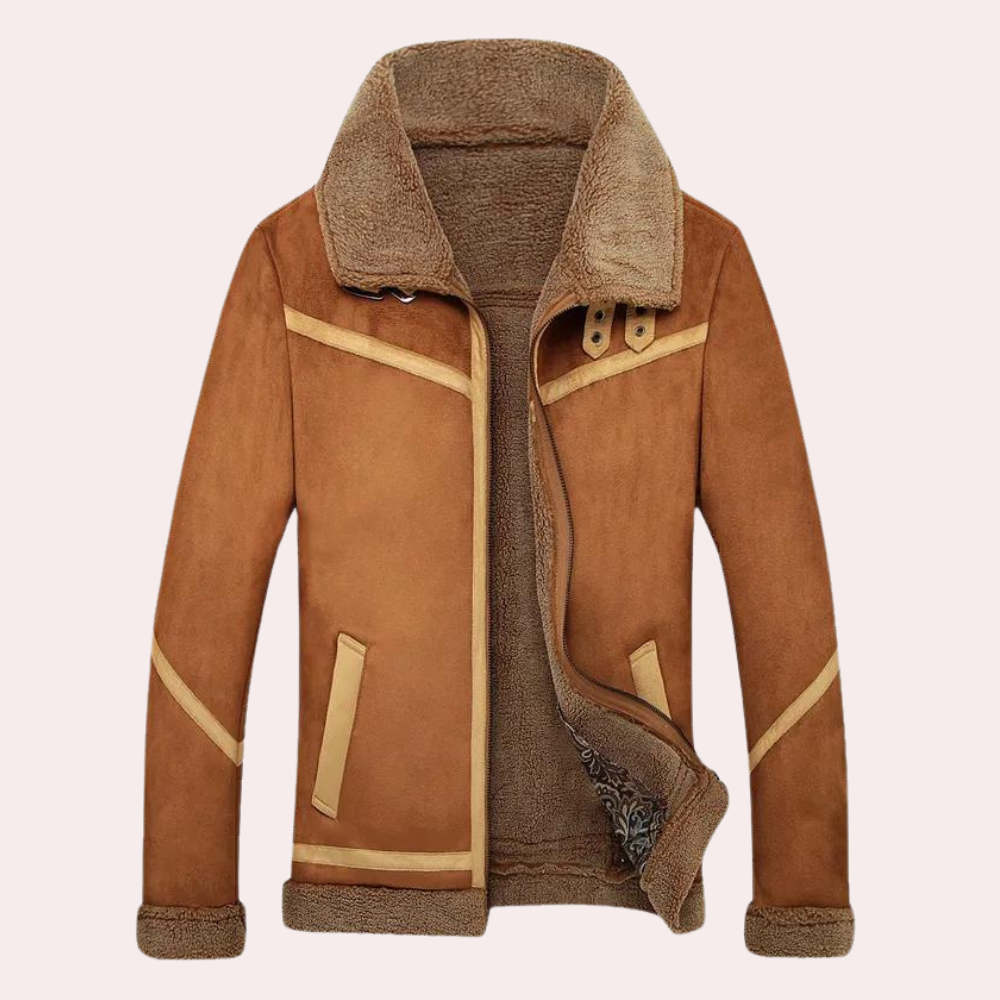 Herren Winterjacke Fleece Mit Umlegekragen | Warm