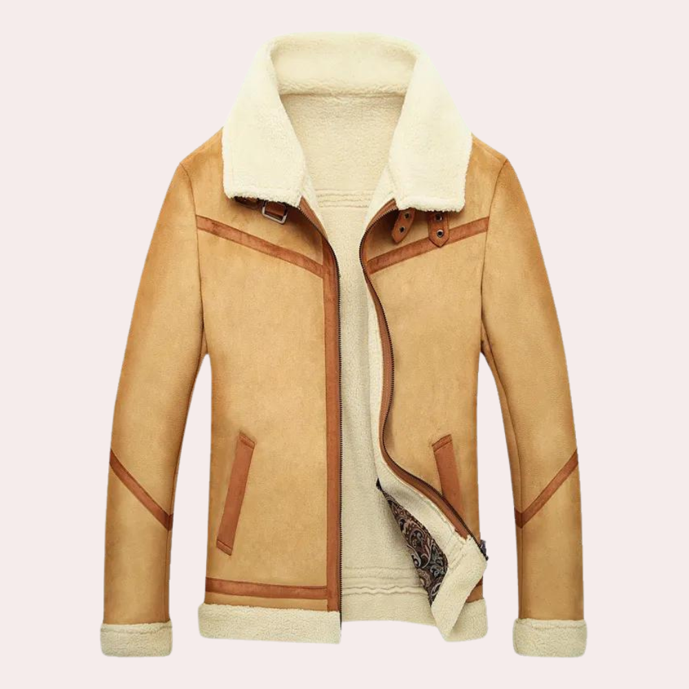 Herren Winterjacke Fleece Mit Umlegekragen | Warm