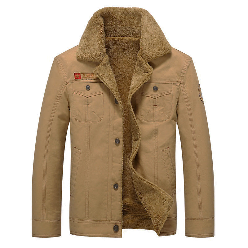 Herren Winterjacke Mit Fleece Gefüttert und Knöpfen | Warme