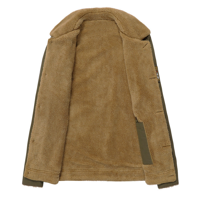 Herren Winterjacke Mit Fleece Gefüttert und Knöpfen | Warme