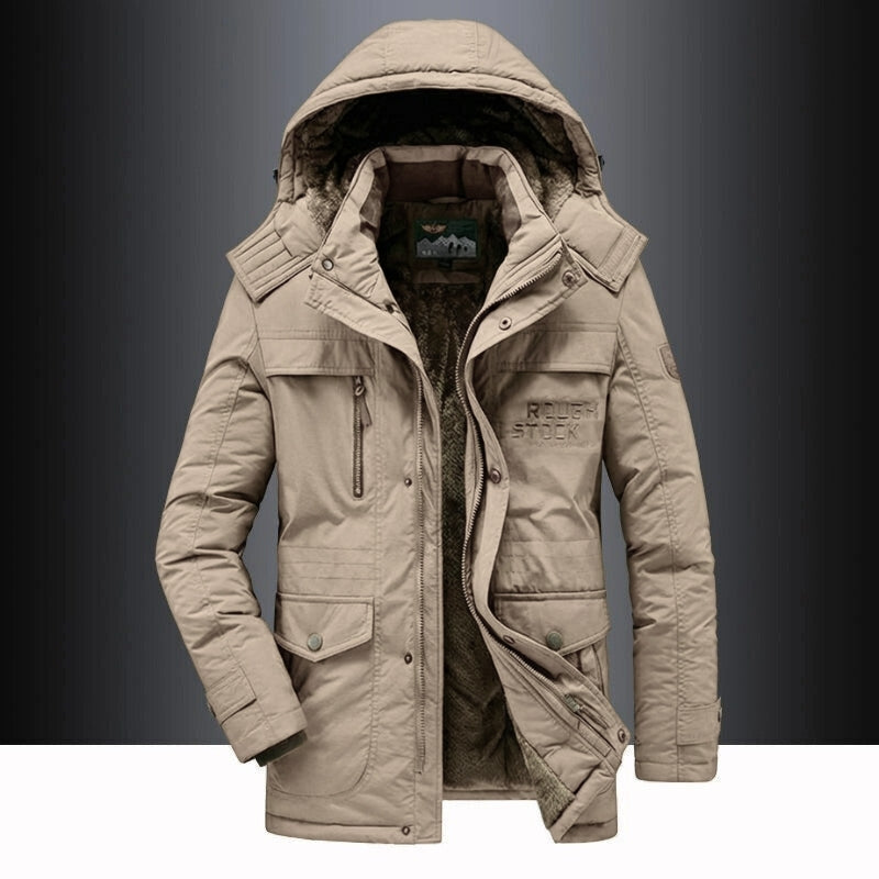 Herren Winterjacke Mit Fleecefutter Und Kapuze | Warme
